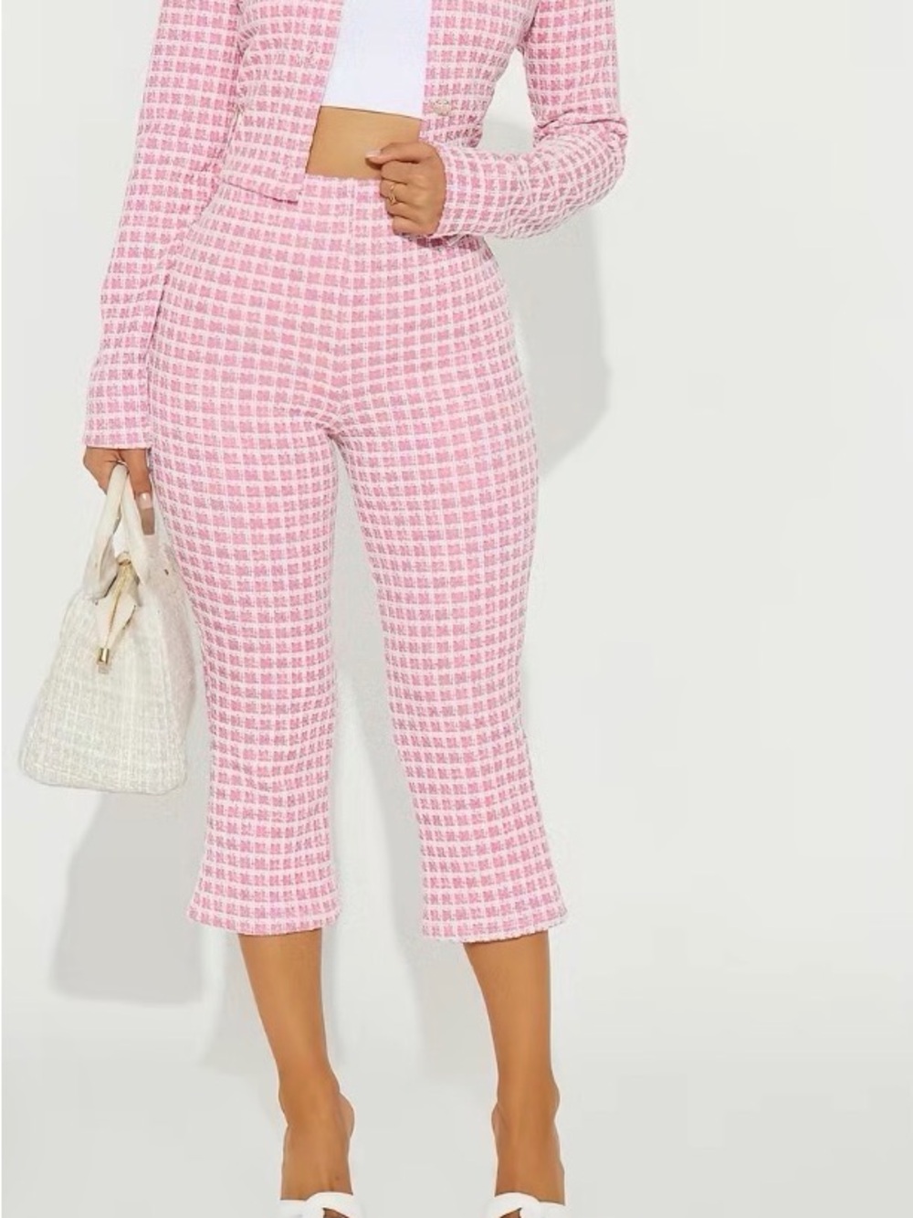Pink Fashion nova capri pants